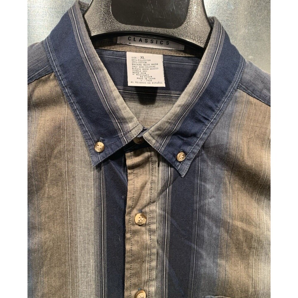McGregor Classics XL Button Down Cotton Blend Single Pocket Dress Shirt EUC